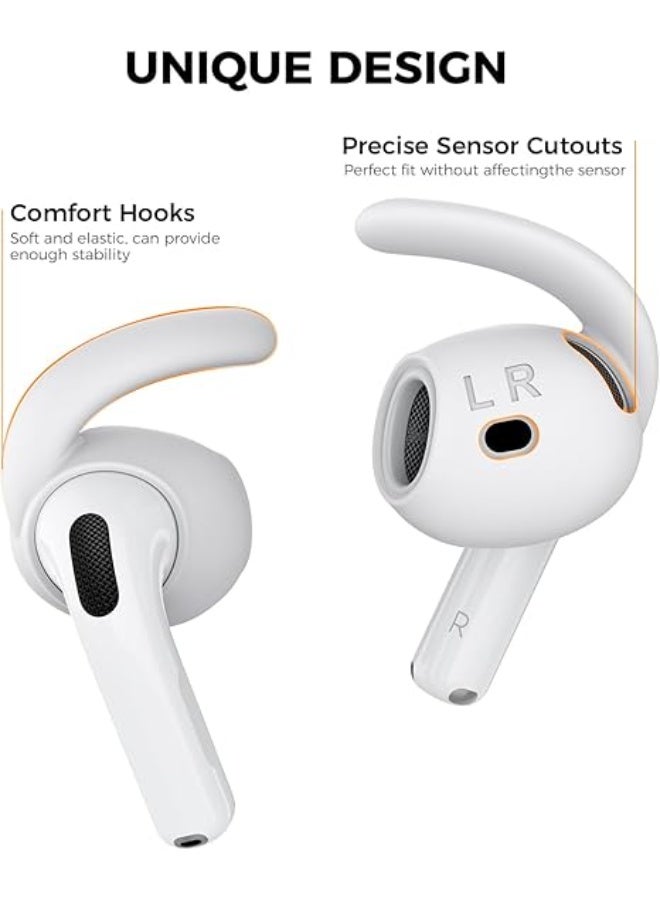 QIRG Ear Hooks for AirPods 4th/4 ANC Generation (2024) 1 Pairs Anti-Slip Ear Covers Silicone Accessories Compatible with Apple AirPods 4/4 ANC - Image 4